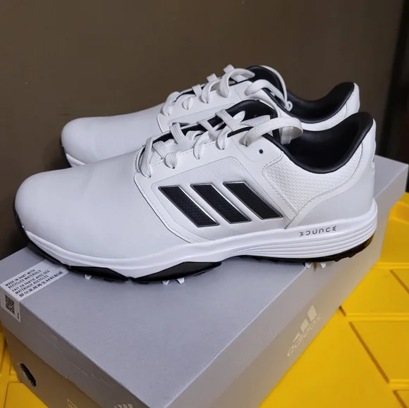 adidas | Shoes | Adidas Bounce 3 Golf Shoes Mens 1 White Waterproof Traxion  Nib | Poshmark